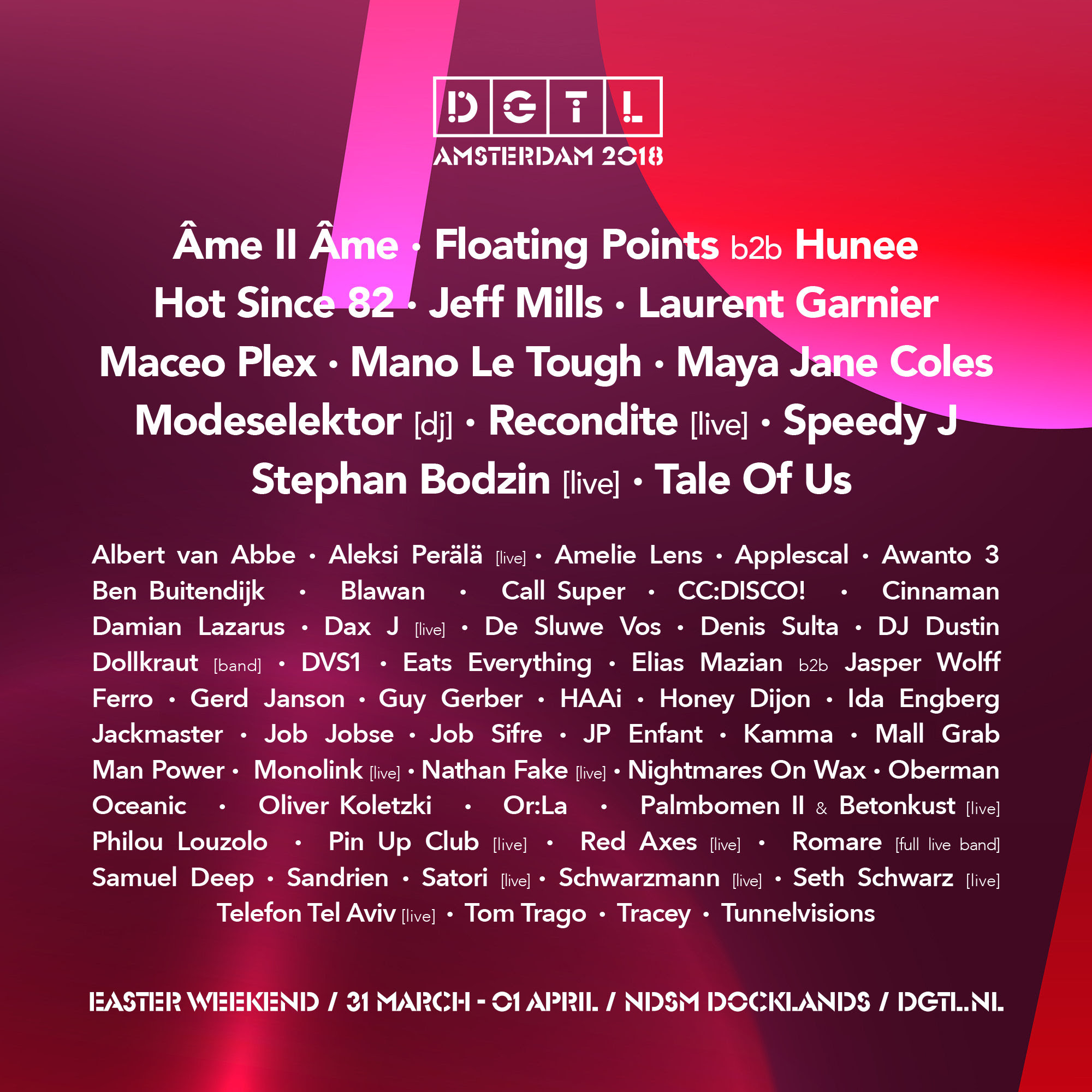 DGTL announces full line up for its Amsterdam edition